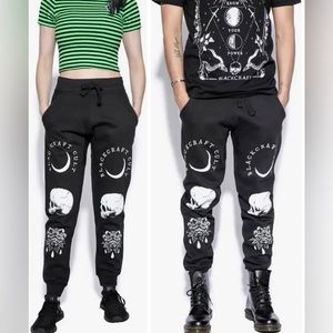 Blackcraft Cult Skull Rose Moon Spirits of the Dead Sweatpant Jogger Size Large